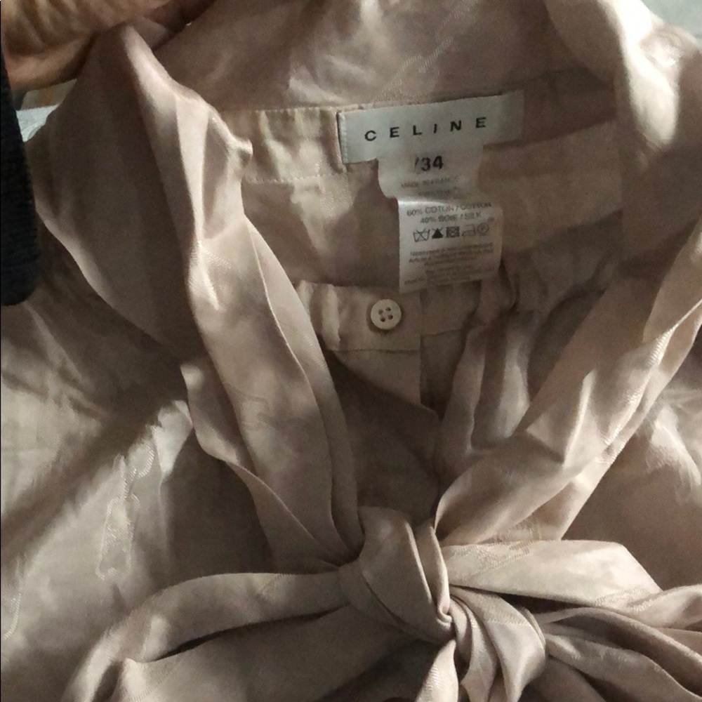 Celine Printed Silk Blouse